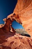 Natural arch formed in sandstone. Valley of Fire State Park, Nevada, USA. Image #26501