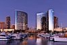 San Diego Marriott Hotel and Marina, viewed from the San Diego Embarcadero Marine Park. San Diego, California, USA. Image #26569