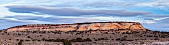Mesa and clouds, sunset, White Pocket. White Pocket, Vermillion Cliffs National Monument, Arizona, USA. Image #26636