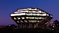 UCSD Library glows at sunset (Geisel Library, UCSD Central Library). University of California, San Diego, San Diego, California, USA. Image #26910