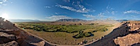 Owens River viewed from the Volcanic Tablelands near Bishop, California. Bishop, California, USA. Image #26966