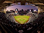 Petco Park, home of the San Diego Padres professional baseball team, overlooking downtown San Diego at dusk. San Diego, California, USA. Image #27051