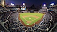 Petco Park, home of the San Diego Padres professional baseball team, overlooking downtown San Diego at dusk. San Diego, California, USA. Image #27052
