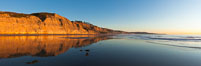 Torrey Pines State Beach, sandstone cliffs rise above the beach at Torrey Pines State Reserve. Torrey Pines State Reserve, San Diego, California, USA. Image #27247
