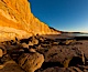 Torrey Pines State Beach, sandstone cliffs rise above the beach at Torrey Pines State Reserve. Torrey Pines State Reserve, San Diego, California, USA. Image #27250