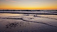 Beautiful sunset on Torrey Pines State Beach. Torrey Pines State Reserve, San Diego, California, USA. Image #27253