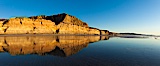 Torrey Pines State Beach, sandstone cliffs rise above the beach at Torrey Pines State Reserve. Torrey Pines State Reserve, San Diego, California, USA. Image #27254