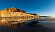 Beautiful sunset on Torrey Pines State Beach. Torrey Pines State Reserve, San Diego, California, USA. Image #27257
