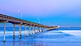 Ocean Beach Pier, also known as the OB Pier or Ocean Beach Municipal Pier, is the longest concrete pier on the West Coast measuring 1971 feet (601 m) long. San Diego, California, USA. Image #27390