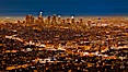 Downtown Los Angeles at night, street lights, buildings light up the night. Los Angeles, California, USA. Image #27723
