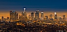 Downtown Los Angeles at night, street lights, buildings light up the night. Los Angeles, California, USA. Image #27725