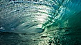 Breaking wave, morning, barrel shaped surf, California. The Wedge, Newport Beach, California, USA. Image #27986