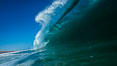 Breaking wave, morning, barrel shaped surf, California. USA. Image #27990