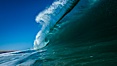 Breaking wave, morning, barrel shaped surf, California. California, USA. Image #27990