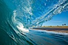 Breaking wave, morning, barrel shaped surf, California. California, USA. Image #27997