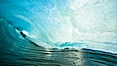 Breaking wave, morning, barrel shaped surf, California. California, USA. Image #28002