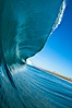 Breaking wave, morning, barrel shaped surf, California. California, USA. Image #28003