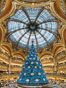 Christmas tree display at les Galeries Lafayette.  The Galeries Lafayette is an upmarket French department store company located on Boulevard Haussmann in the 9th arrondissement of Paris. France. Image #28131