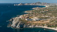 Punta Ballena, Faro Cabesa Ballena (foreground), Medano Beach and Land's End (distance). Residential and resort development along the coast near Cabo San Lucas, Mexico. Baja California. Image #28930