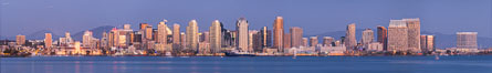 San Diego City Skyline viewed from Harbor Island. California, USA. Image #29119