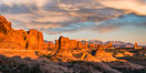 Sunset over Garden of the Gods, Arches National Park. Utah, USA. Image #29261