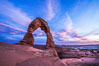 Delicate Arch at Sunset, Arches National Park. Utah, USA