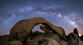 Milky Way at Night over Arch Rock, Joshua Tree National Park. California, USA. Image #30220