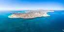 Isla Espiritu Santo, aerial photo, viewed from San Lorenzo Channel. Baja California, Mexico. Image #32364