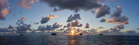 Sunrise over Clipperton Island, Panorama. France. Image #33103