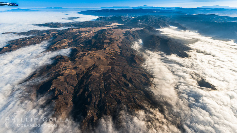 Clouds and mountains, San Diego mountains near Rancho Guejito and Black Mountain, sunrise Clouds and mountains, San Diego mountains near Rancho Guejito and Black Mountain, sunrise
