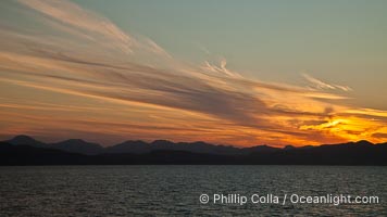 Beautiful Sea of Cortez sunset view, near La Paz, Baja California, Mexico