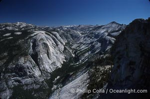 View from summit of Half Dome, Yosemite National Park, California