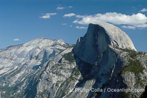 Half Dome and Clouds Rest viewed from Four Mile Trail, Yosemite National Park, California