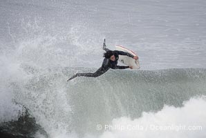 Milo Rodriguez catches air.  The Wedge, Newport Beach, California