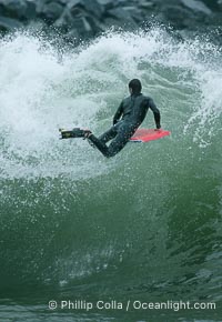 He made it.  The Wedge, Newport Beach, California