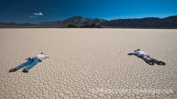 Racetrack Playa, an ancient lake now dried and covered with dessicated mud, Death Valley National Park, California