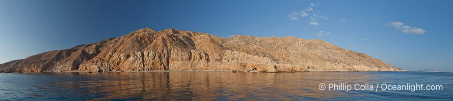 Sea of Cortez coastal scenic panorama, near La Paz, Baja California, Mexico
