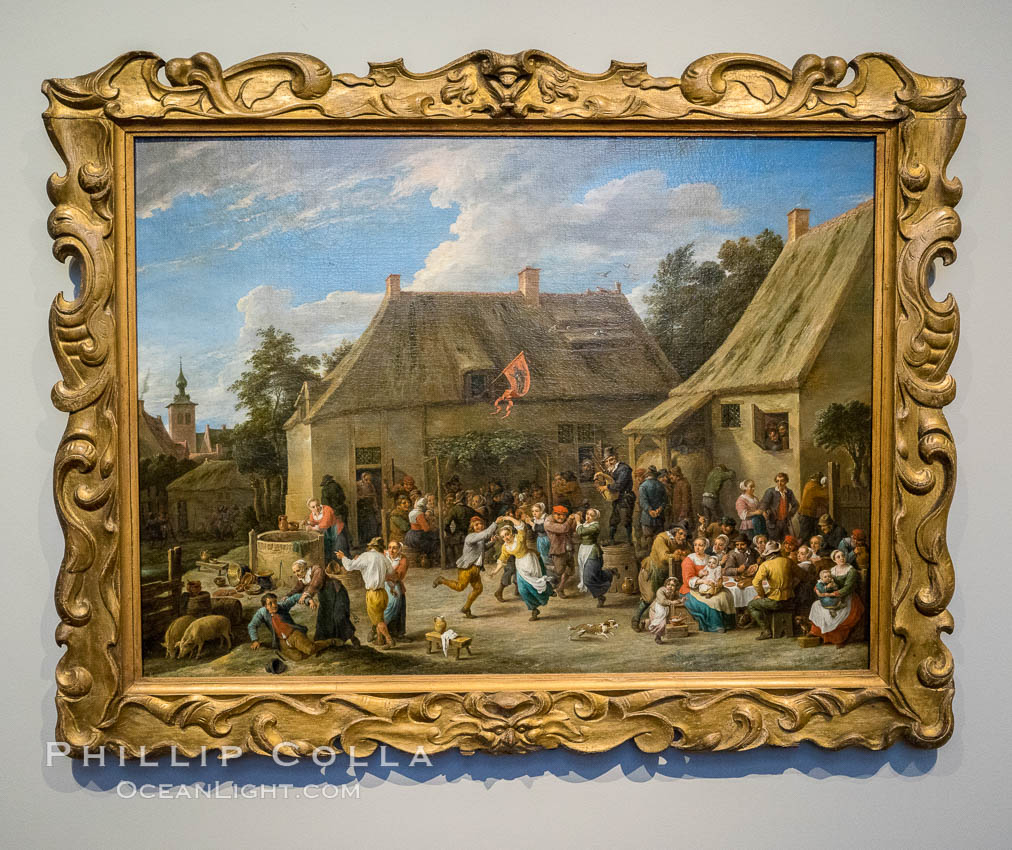 Peasant Kermis, David Teniers (II), c. 1665, canvas, h 78cm x w 106.5cm. Rijksmuseum, Amsterdam, Holland, Netherlands, natural history stock photograph, photo id 29458