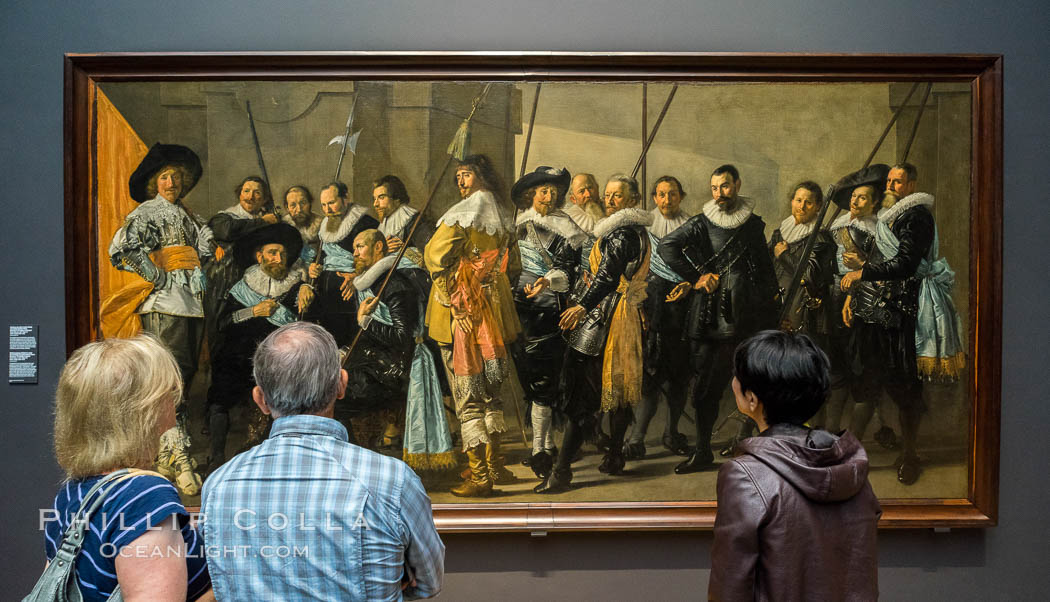 Militia Company of District XI under the Command of Captain Reynier Reael, Known as The Meagre Company, Frans Hals, Pieter Codde, 1637. Rijksmuseum, Amsterdam, Holland, Netherlands, natural history stock photograph, photo id 29468