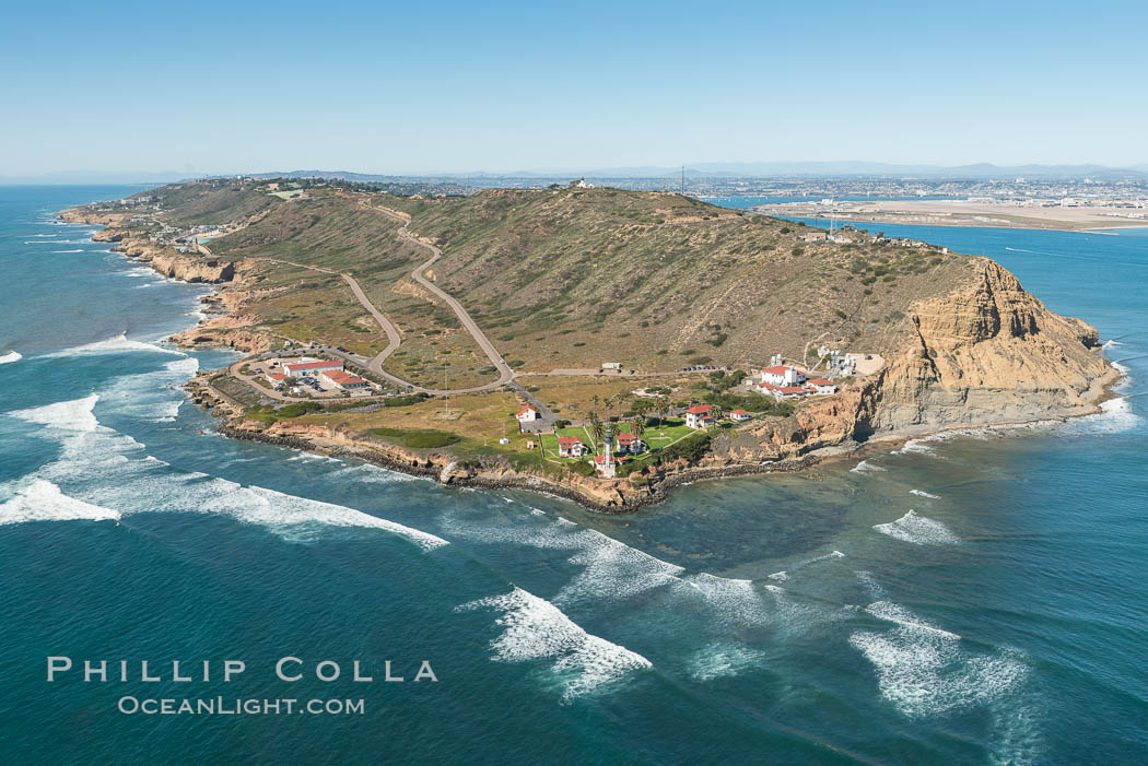 Aerial Photo of Cabrillo State Marine Reserve, Point Loma, San Diego. California, USA, natural history stock photograph, photo id 30702