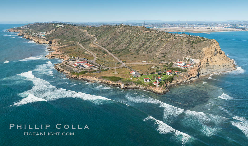 Aerial Photo of Cabrillo State Marine Reserve, Point Loma, San Diego. California, USA, natural history stock photograph, photo id 30641