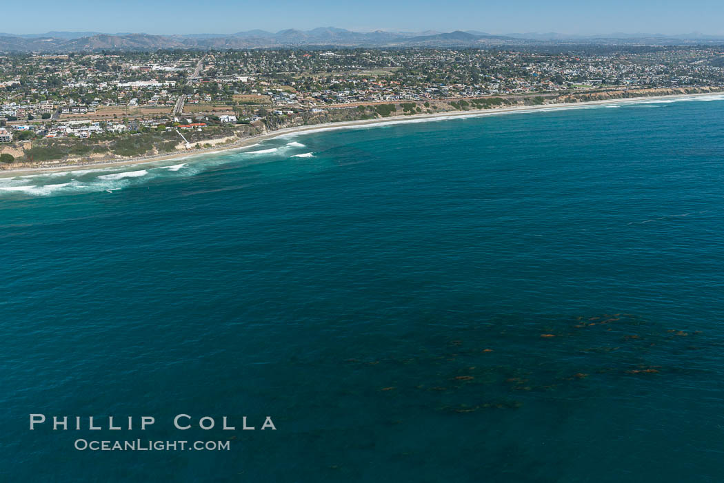 Aerial photo of Coastal Encinitas and Leucadia. California, USA, natural history stock photograph, photo id 30670