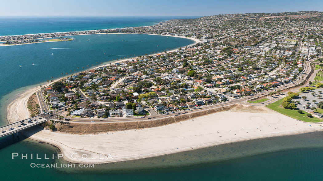 Aerial Photo of Crown Point, San Diego. California, USA, natural history stock photograph, photo id 30684