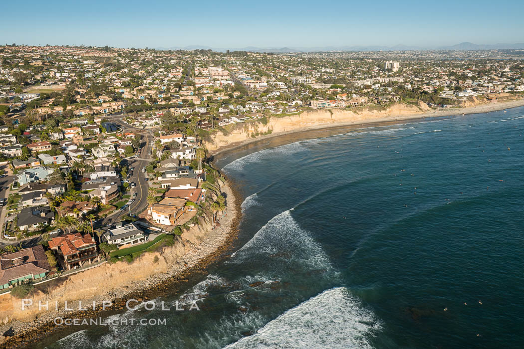 Aerial Photo of False Point and La Jolla Coastline. California, USA, natural history stock photograph, photo id 30802