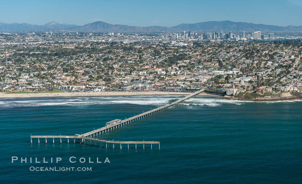 Aerial Photo of Imperial Beach Pier and Coastal Imperial Beach. California, USA, natural history stock photograph, photo id 30705