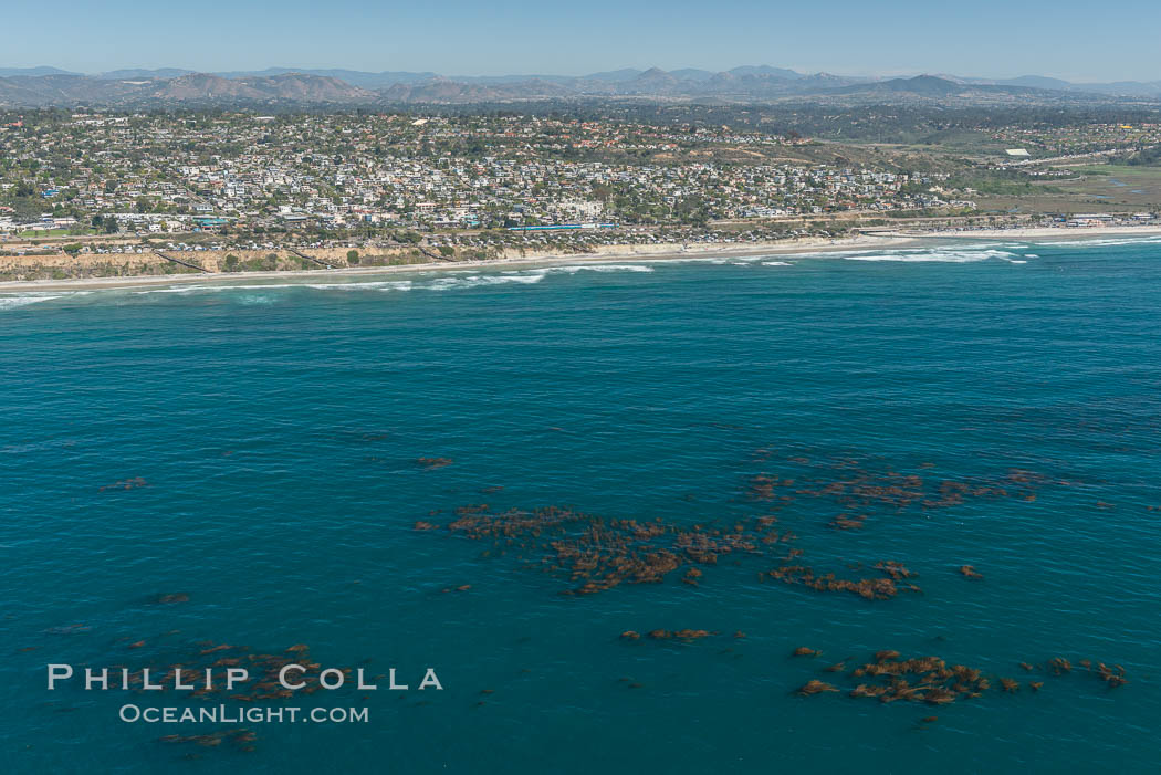 Aerial Photo of Swamis Marine Conservation Area.  Swamis State Marine Conservation Area (SMCA) is a marine protected area that extends offshore of Encinitas in San Diego County. California, USA, natural history stock photograph, photo id 30579