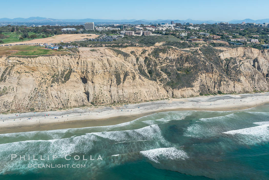 Aerial Photo of San Diego Scripps Coastal SMCA. Blacks Beach and Torrey Pines State Reserve. La Jolla, California, USA, natural history stock photograph, photo id 30620