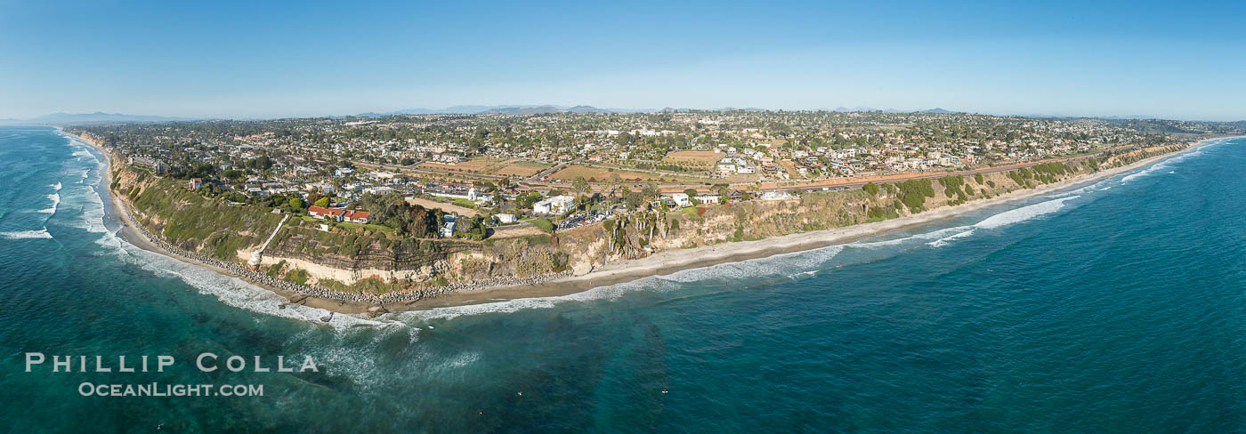 Aerial Photo of Swami's and Encinitas Coast., natural history stock photograph, photo id 30781