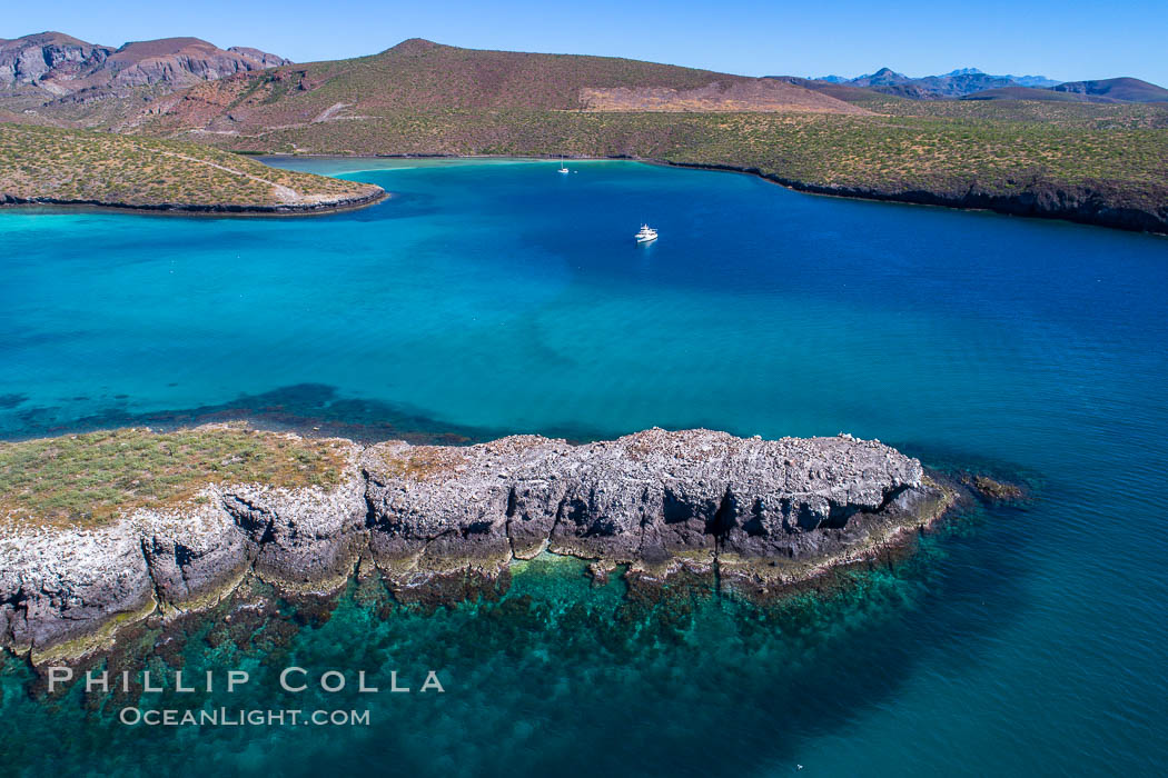 Aerial View near Playa Balandra and Lobera San Rafaelito, Sea of Cortez. Baja California, Mexico, natural history stock photograph, photo id 33830