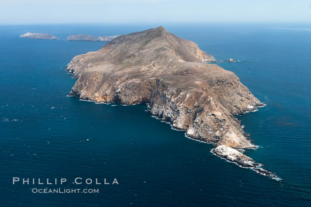 Anacapa Island, west end, aerial photo. California, USA, natural history stock photograph, photo id 29398